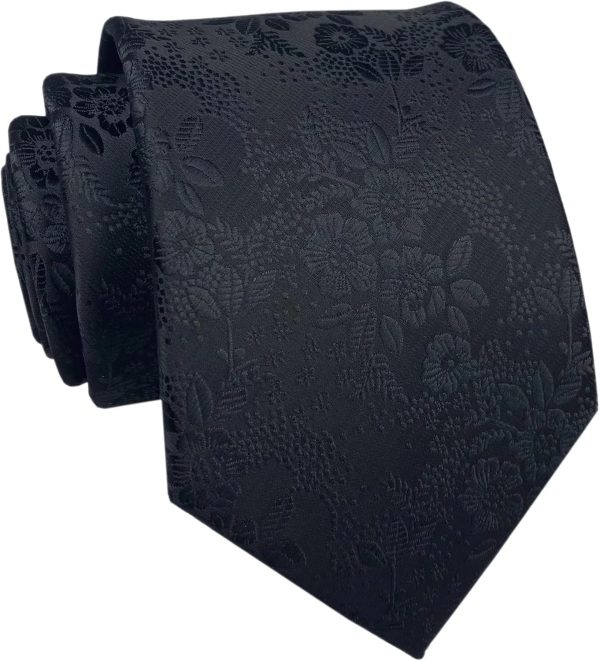 Elfeves Men's Tie Cravat Jacquard Luxury Small Floral Pattern Wedding Necktie