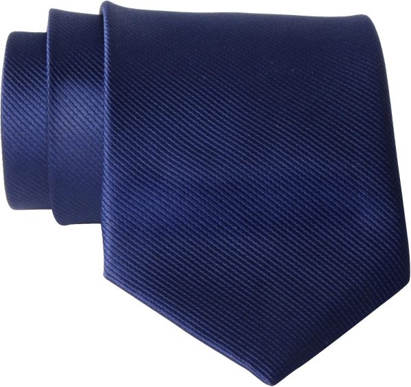 QBSM Mens Solid Polyester Textile Neckties Pure Color Neck Ties