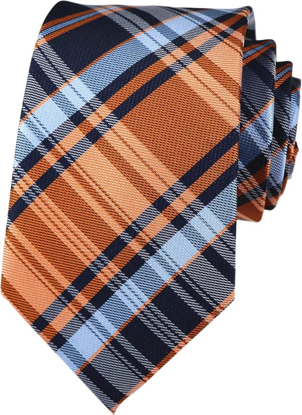 Men's Gingham Check Stripe Ties Pattern Business Formal Designer Neckties 3.15"