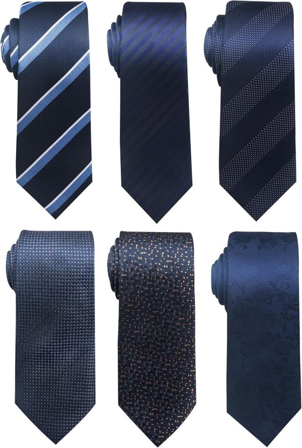 Tie For Men 6 PCS Necktie Woven Jacquard Neck Ties Set