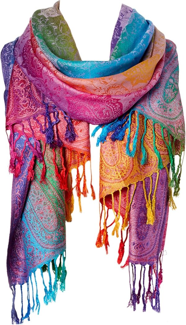 Goood Times Fashion Women's Silk Scarf Luxury Satin Shawl Wraps