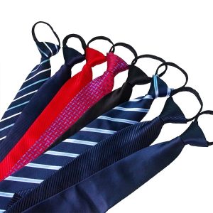 wholesale mens business formal causal zipper striped tie for men neck tie fashion custom printed polyester silk ties